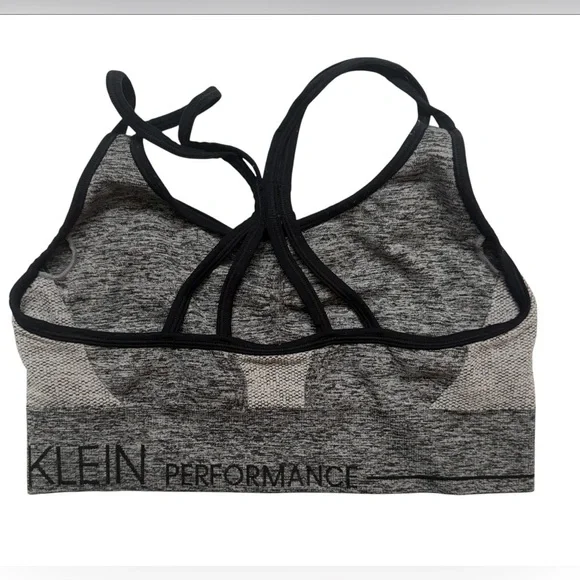 Calvin Klein 2 Performance Sports Bra Pink / Gray Racer Back Sz( M) - Picture 6 of 7